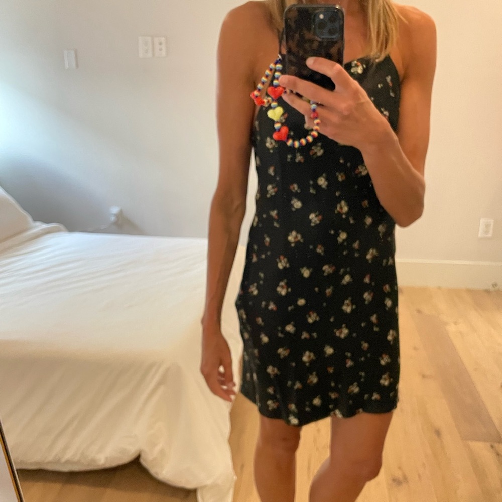 RE/DONE silk print mini dress